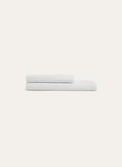 DRAP DE BAIN NID D'ABEILLE BLANC