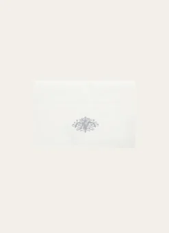 DRAP DE BAIN VELOURS EN COTON BRODERIE 500GR BLANC