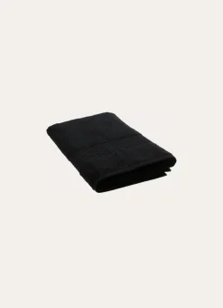 DRAP DE DOUCHE COTON BIO JACQUARD GAUFRÉ 450GR Noir