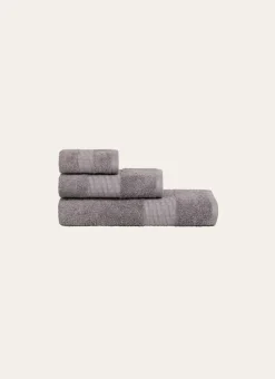 DRAP DE DOUCHE COTON BIO JACQUARD GAUFRÉ 450GR CENDRE