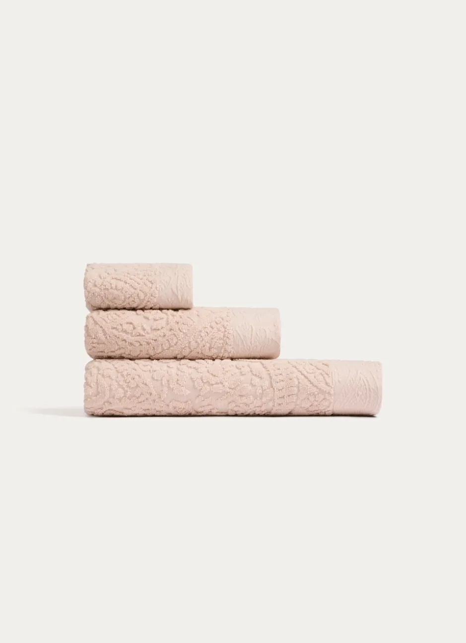 DRAP DE DOUCHE EN VELOURS JOSEPHINE BEIGE