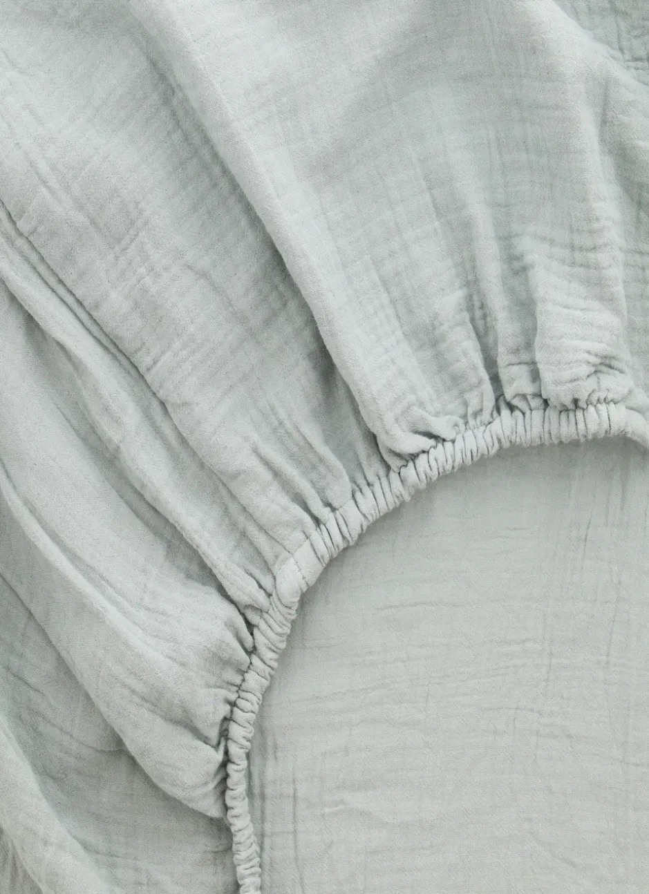 DRAP HOUSSE BÉBÉ EN GAZE DE COTON MOUSSE