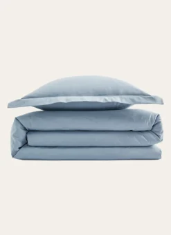 DRAP HOUSSE EN COTON BLEU PAON