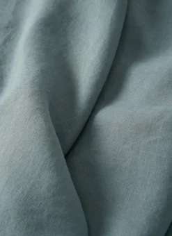 DRAP HOUSSE EN LIN LAVÉ UNI 165GR BLEU ZINC