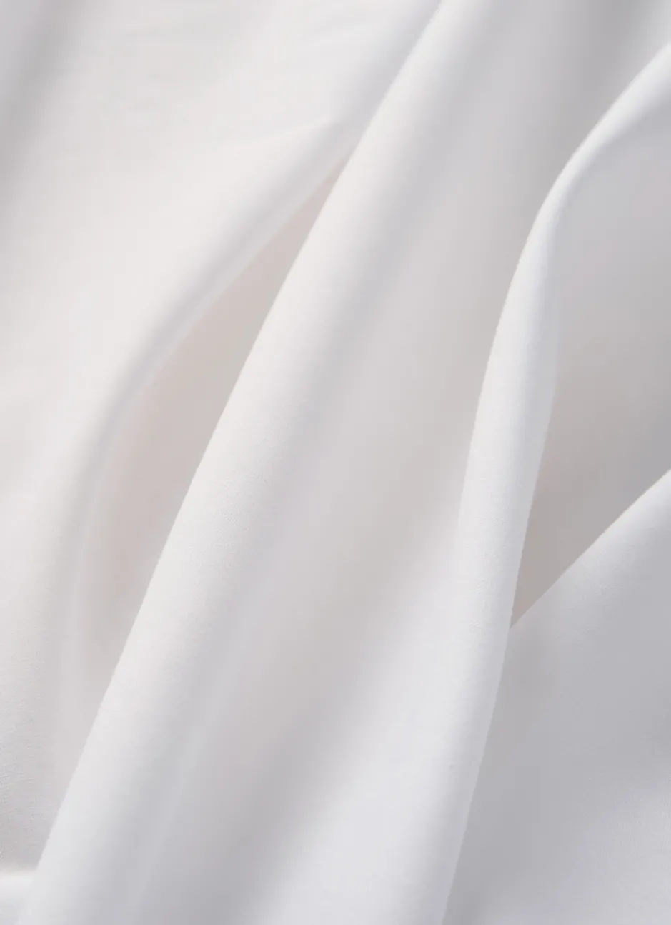 DRAP HOUSSE UNI EN COTON GRAND BONNET 32CM BLANC