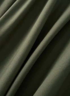 DRAP HOUSSE UNI EN COTON LAVÉ BIO KAKI