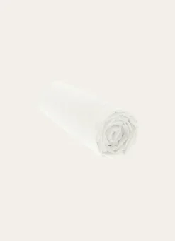 DRAP HOUSSE UNI EN PERCALE DE COTON BLANC