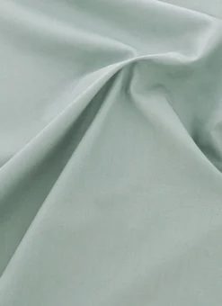 DRAP HOUSSE UNI EN PERCALE DE COTON VERT DE GRIS