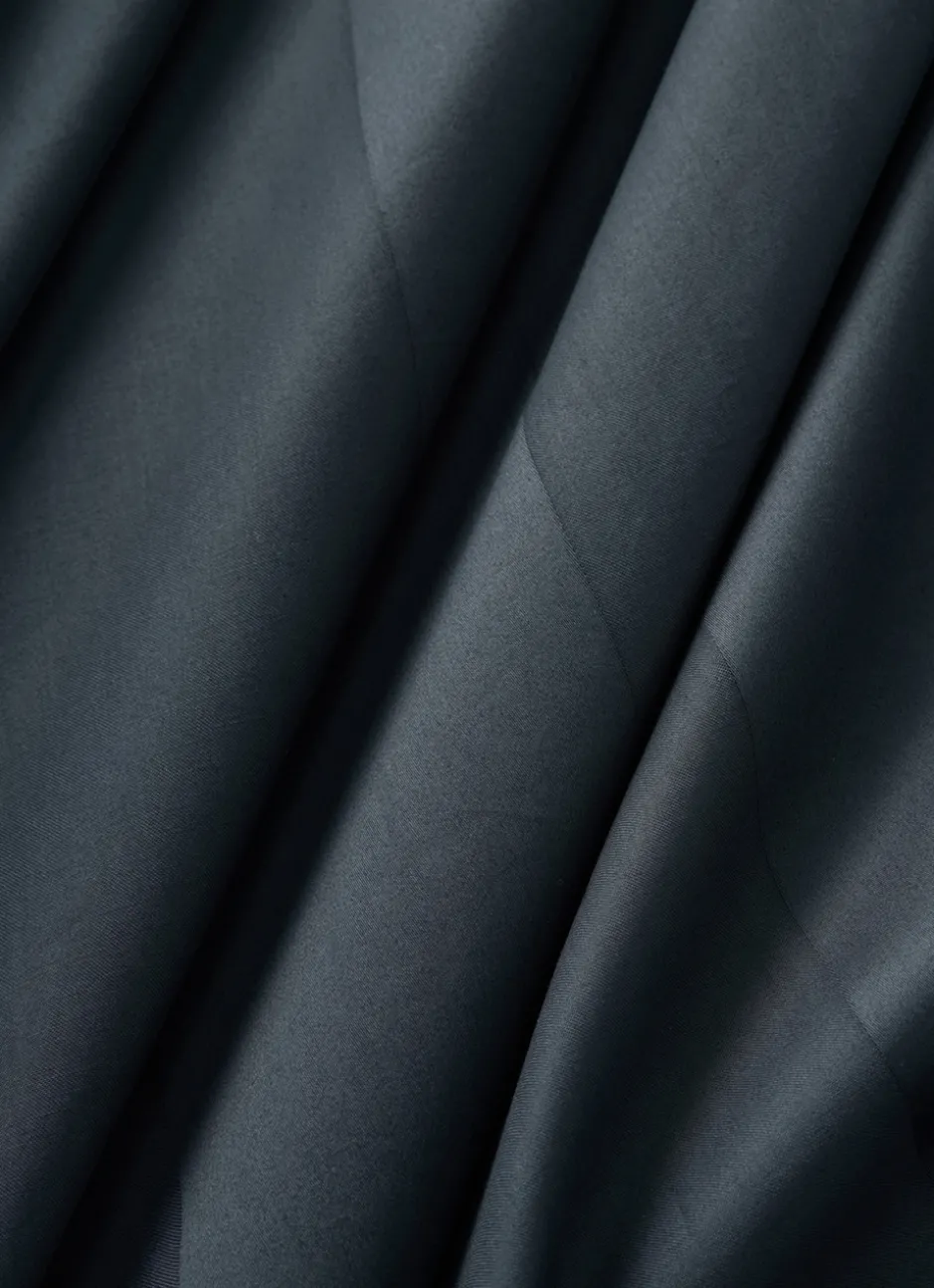 DRAP HOUSSE UNI EN SATIN DE COTON MARINE