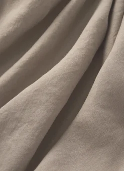 DRAP PLAT UNI EN LIN LAVÉ - 165GR TAUPE