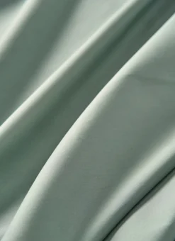 DRAP PLAT UNI EN PERCALE DE COTON VERT DE GRIS