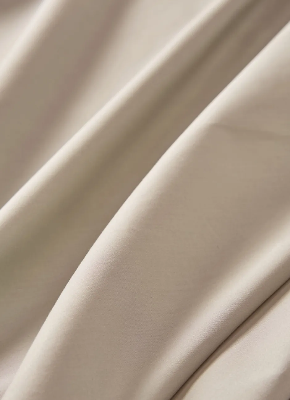 DRAP PLAT UNI EN PERCALE DE COTON SABLE
