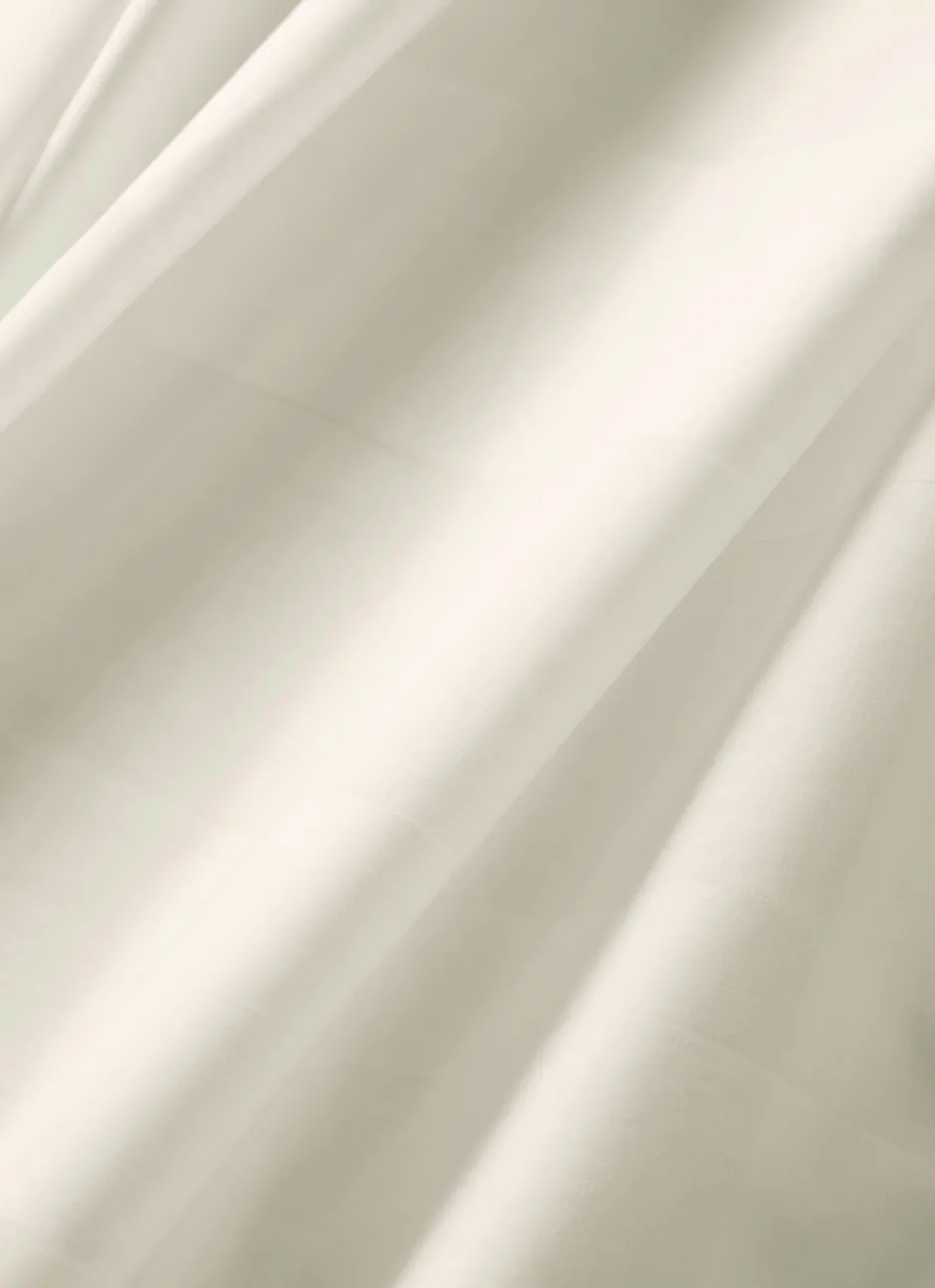 DRAP PLAT UNI SATIN DE COTON RAYURES JACQUARD IVOIRE
