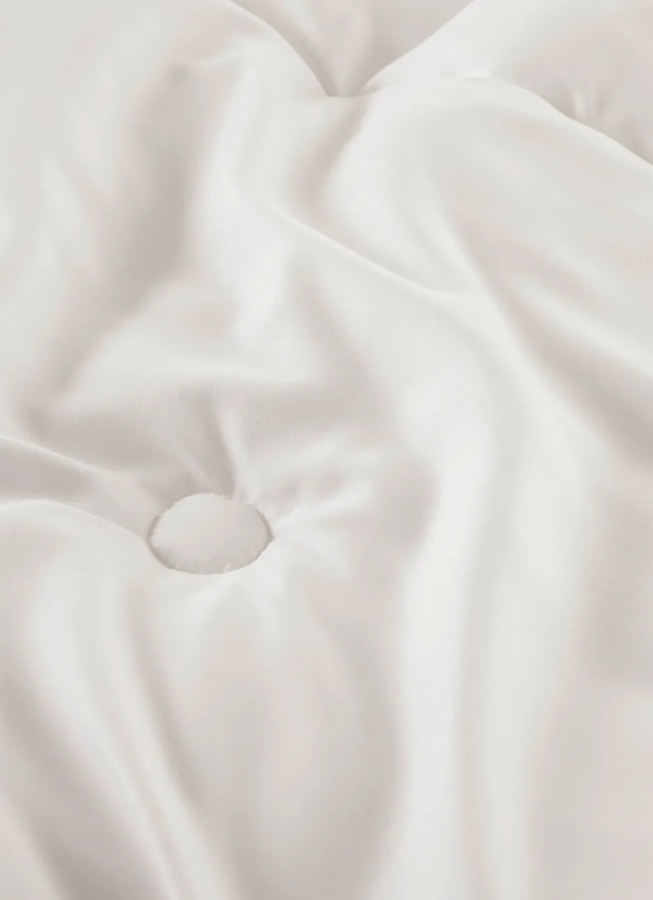 ÉDREDON DE GARNISSAGE MOELLEUX BOUT DE LIT BLANC