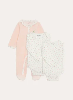 ENSEMBLE GRENOUILLÈRE ET BODY CERISES MULTICOLORE