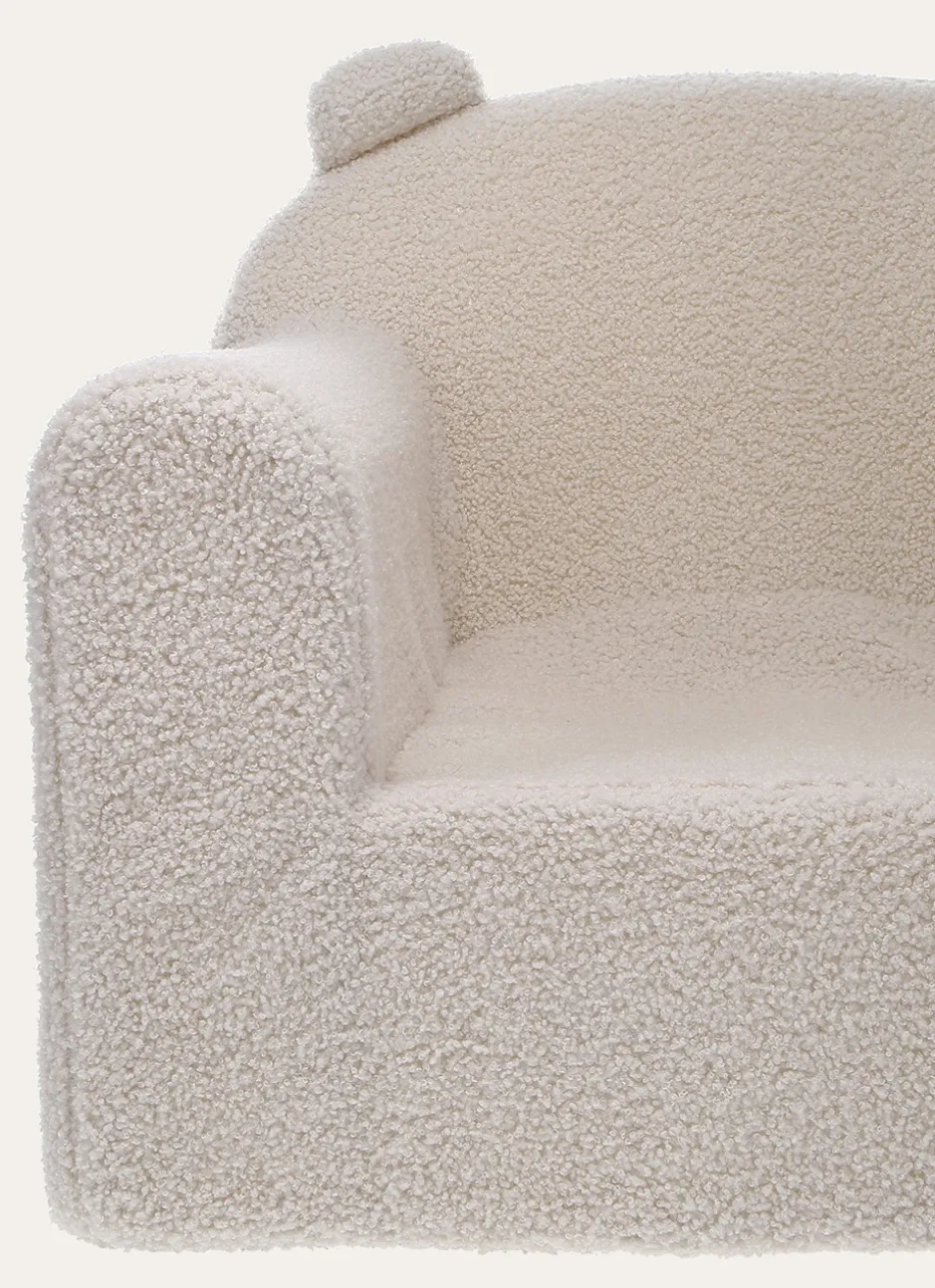 FAUTEUIL DOUDOU AVEC OREILLES BLANC