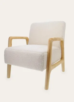 FAUTEUIL EN BOUCLETTE TOUTE DOUCE BLANC