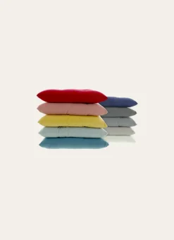 GALETTE DE CHAISE UNIE EN COTON ROUGE CERISE