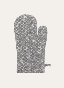GANT DE CUISINE À MOTIFS GÉOMÉTRIQUES GRIS