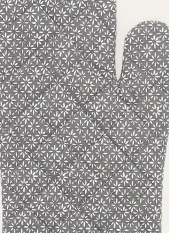 GANT DE CUISINE À MOTIFS GÉOMÉTRIQUES GRIS