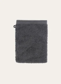 GANT DE TOILETTE BRODÉ EN COTON 500GR ARDOISE