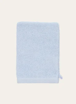 GANT DE TOILETTE BRODÉ EN COTON 500GR CIEL