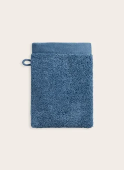 GANT DE TOILETTE UNI EN COTON MOELLEUX 550GR BLEU BALTIQUE