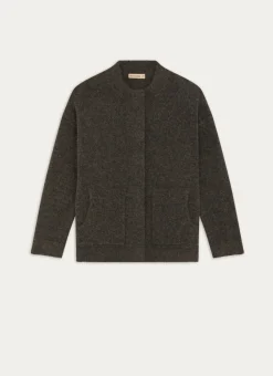 GILET BOUTONNÉ EN TRICOT DOUX ET CHAUD VITA GRIS ANTHRACITE