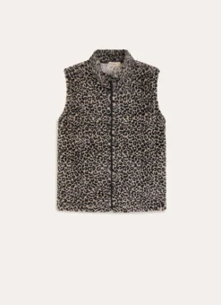 GILET SANS MANCHES IMPRIMÉ LÉOPARD