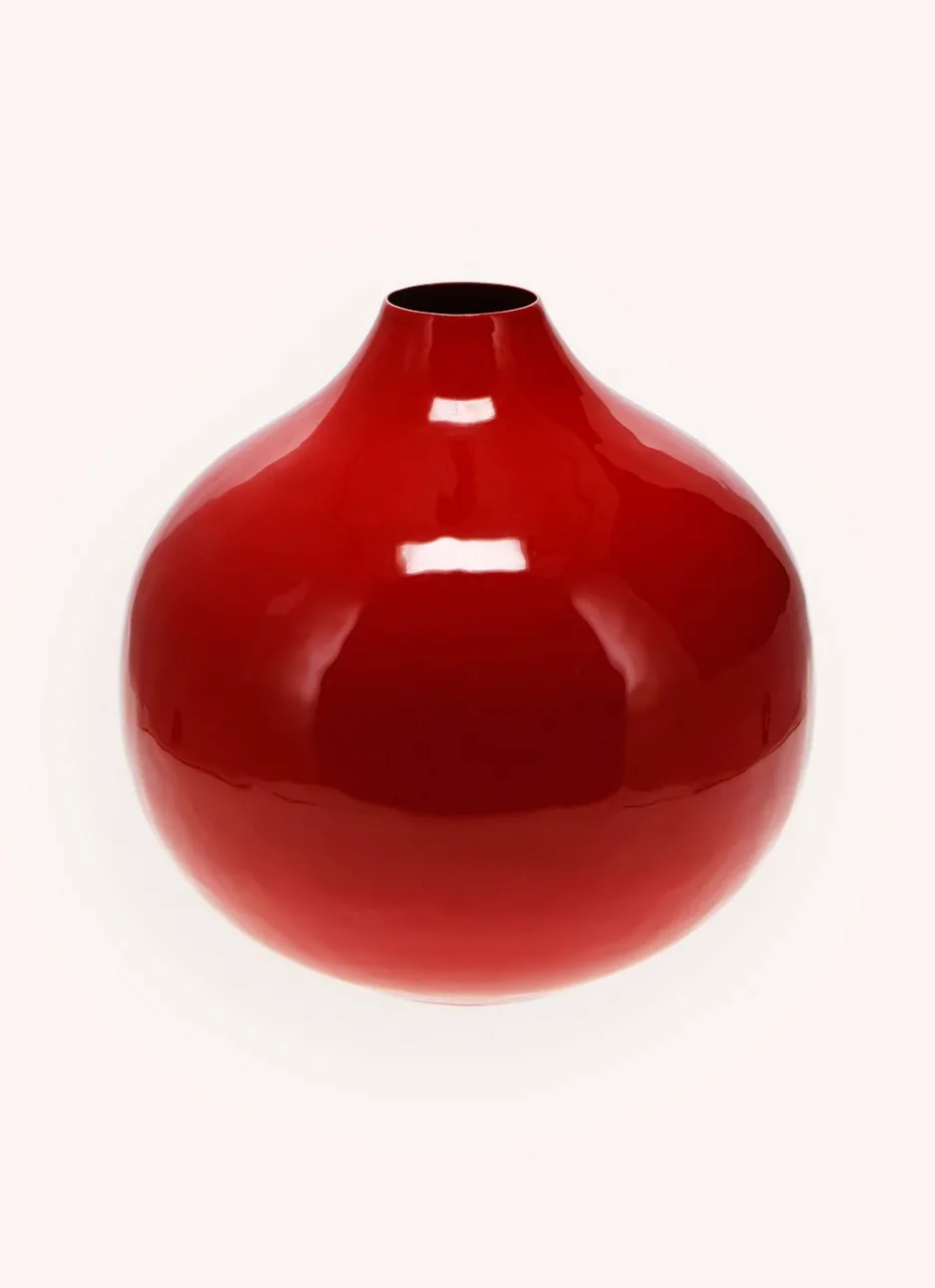 GRAND VASE EN MÉTAL COLORÉ FINITION ÉMAILLÉE TERRE