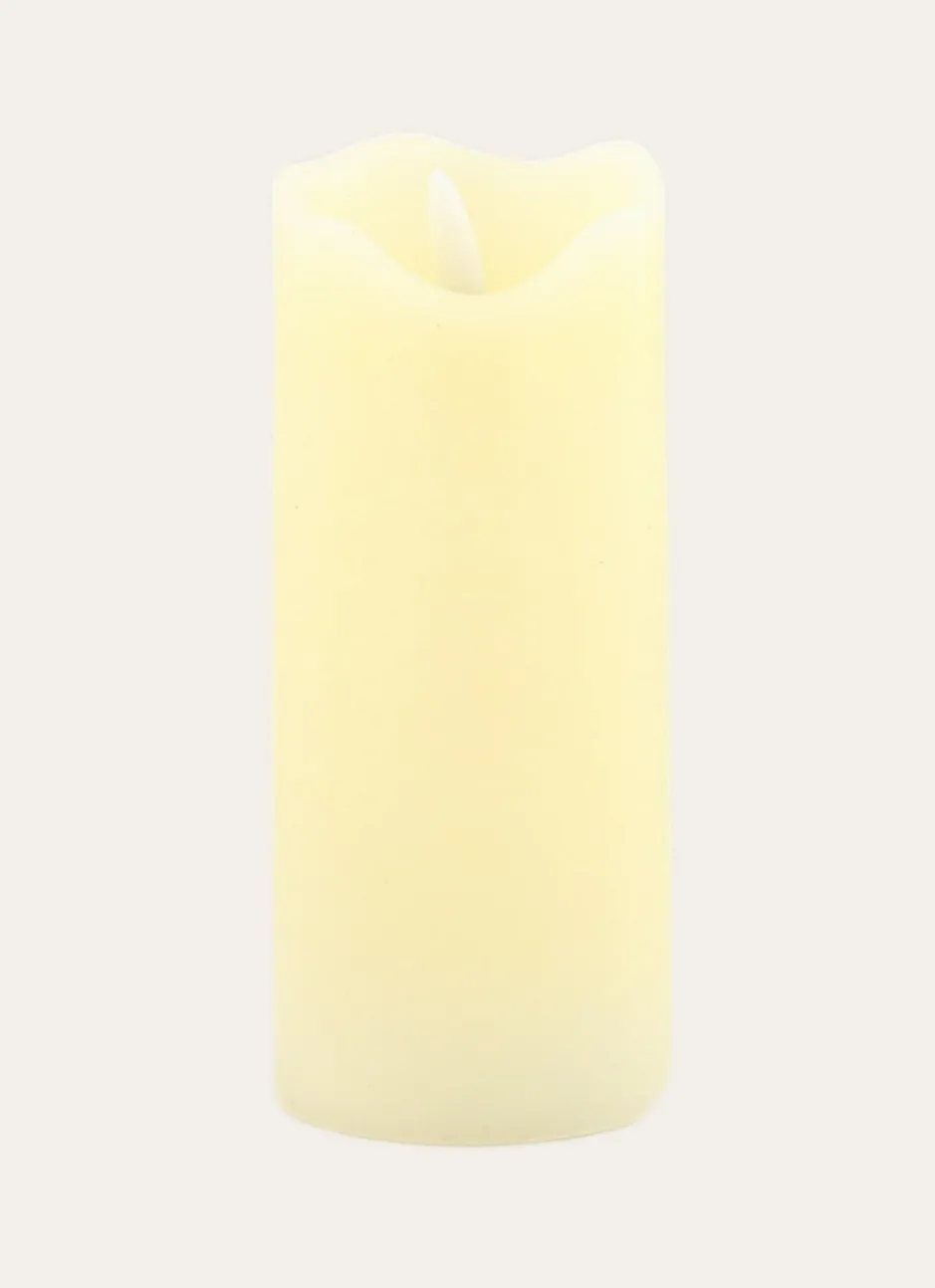 GRANDE BOUGIE LED CYLINDRIQUE ECRU