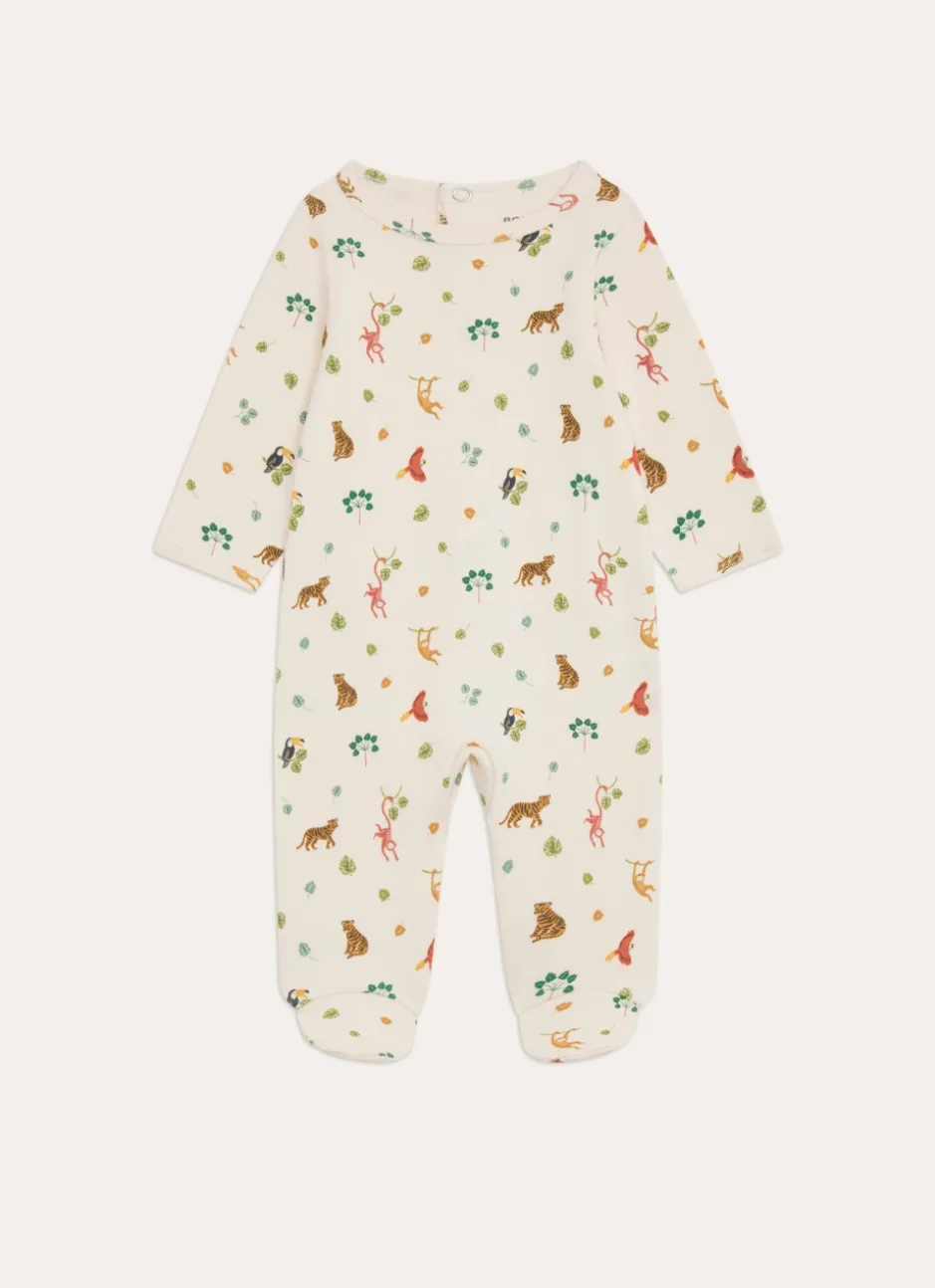 GRENOUILLÈRE EN COTON ANIMAUX DE LA JUNGLE MULTICOLORE