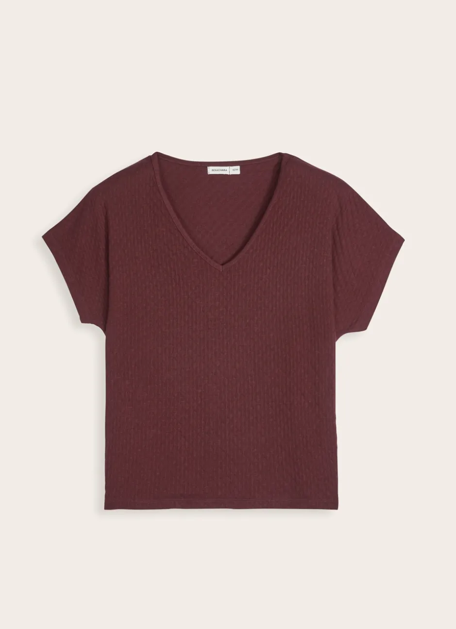 HAUT DE PYJAMA BORDEAUX