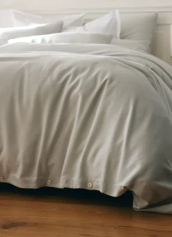 HOUSSE DE COUETTE COTON ET CACHEMIRE AMANDE