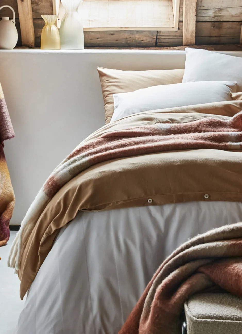 HOUSSE DE COUETTE COTON ET CACHEMIRE CAMEL