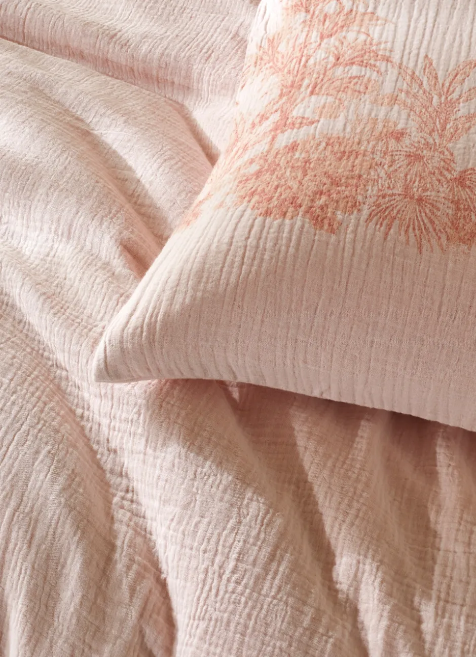 HOUSSE DE COUETTE DOUBLE GAZE DE COTON GAMBIER TERRACOTTA
