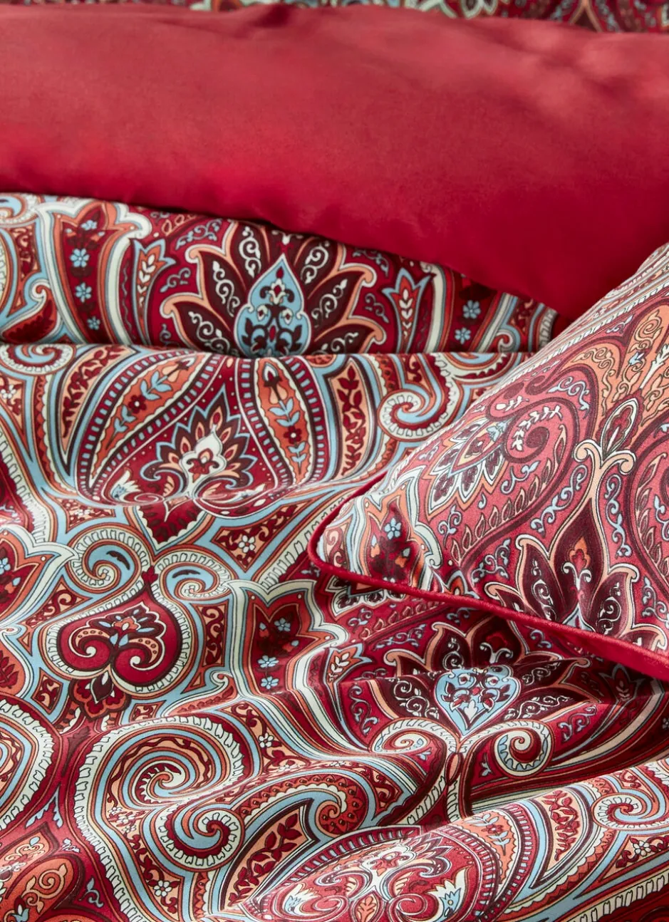 HOUSSE DE COUETTE EN SATIN DE COTON SUBLIME ROUGE