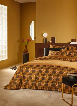 HOUSSE DE COUETTE EN SATIN DE COTON ALVAR OCRE