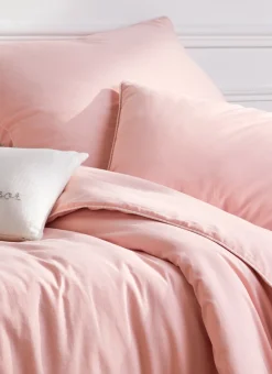 HOUSSE DE COUETTE ENFANT EN COTON LAVÉ ROSE