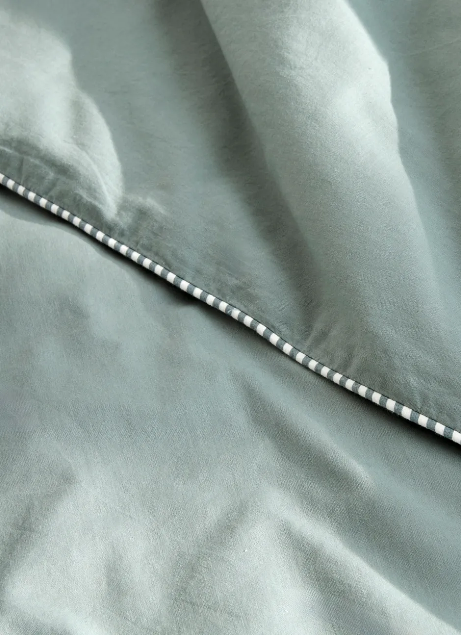 HOUSSE DE COUETTE ENFANT EN COTON LAVÉ VERT
