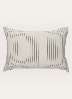 HOUSSE DE COUSSIN À FINES RAYURES BICOLORES BEIGE