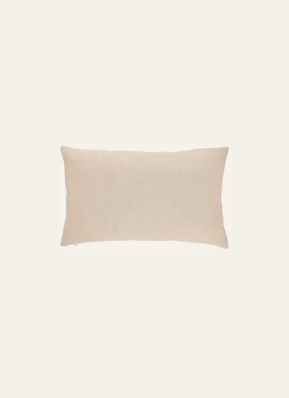 HOUSSE DE COUSSIN RECTANGULAIRE EN LIN LAVÉ BEIGE TAUPE