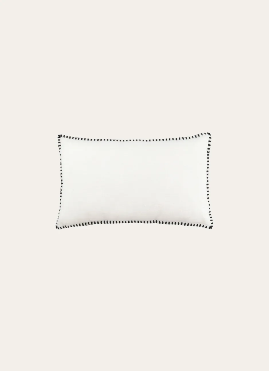 HOUSSE DE COUSSIN RECTANGULAIRE EN LIN BLANC