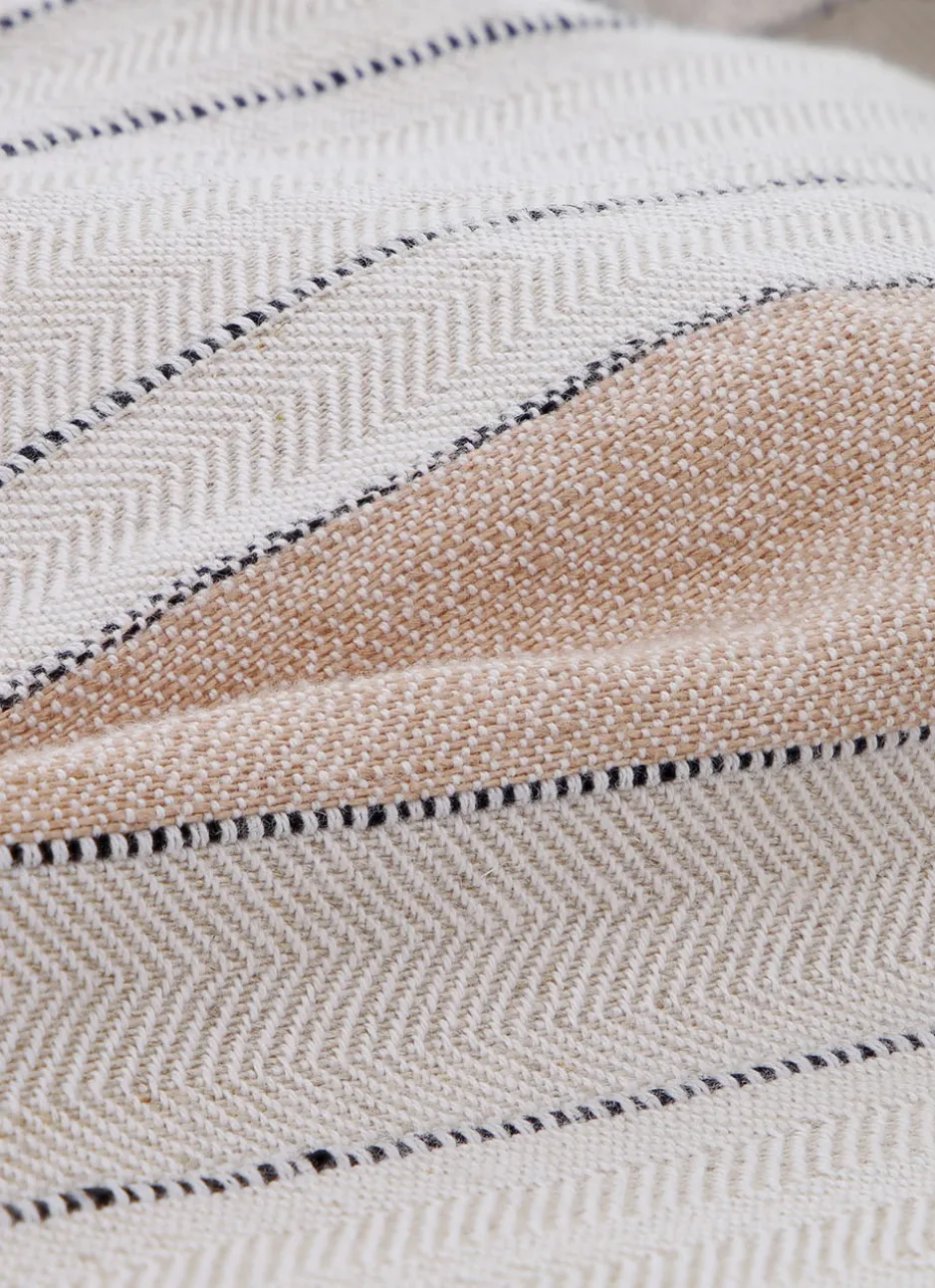 HOUSSE DE COUSSIN RUBEN TISSÉE EN COTON ET LIN MULTICOLORE