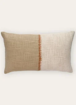 HOUSSE DE COUSSIN TEXTURÉE BRODÉE BEIGE