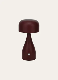LAMPE À POSER FORME CHAMPIGNON BORDEAUX