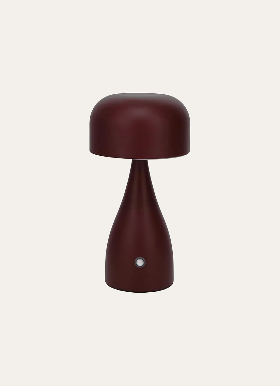 LAMPE À POSER FORME CHAMPIGNON BORDEAUX