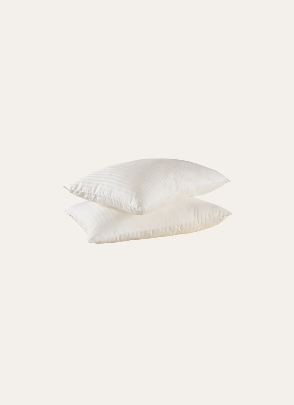LOT DE 2 OREILLERS RECTANGULAIRES CONFORT HÔTELIER BLANC