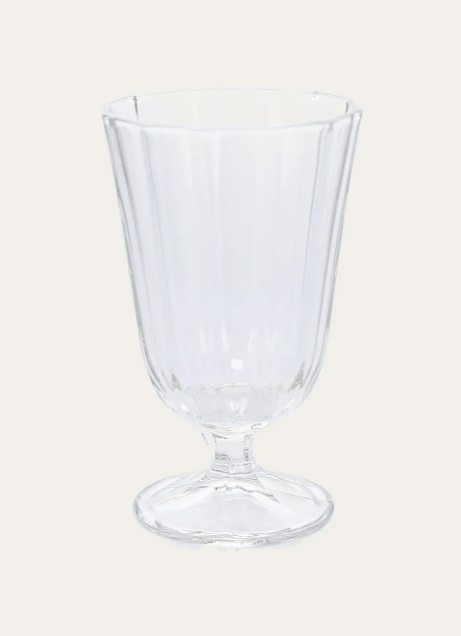 LOT DE 6 PETITS VERRES À EAU SUR PIED TRANSPARENT