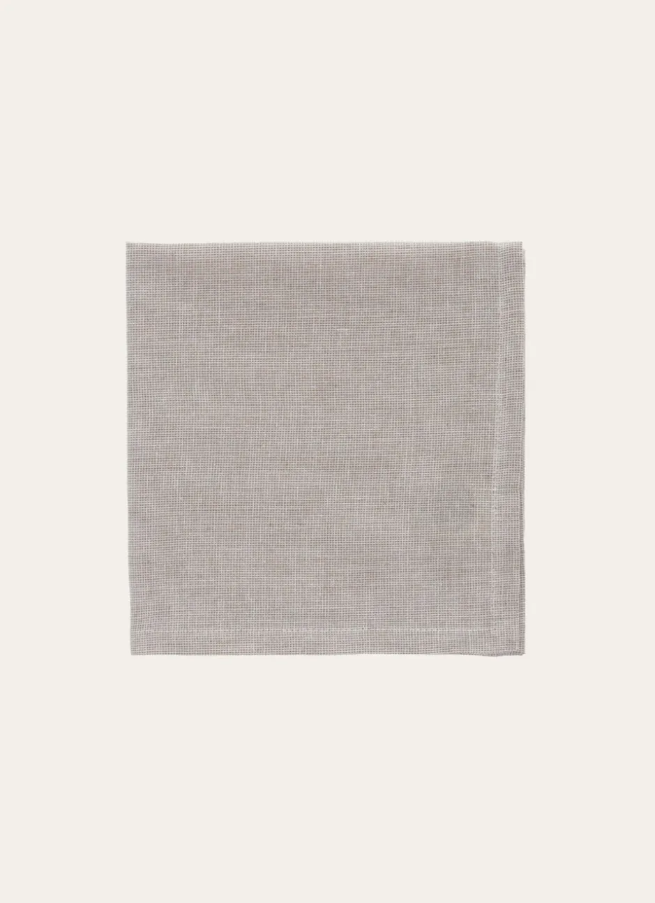 LOT DE 2 SERVIETTES DE TABLE TEXTURÉES BEIGE